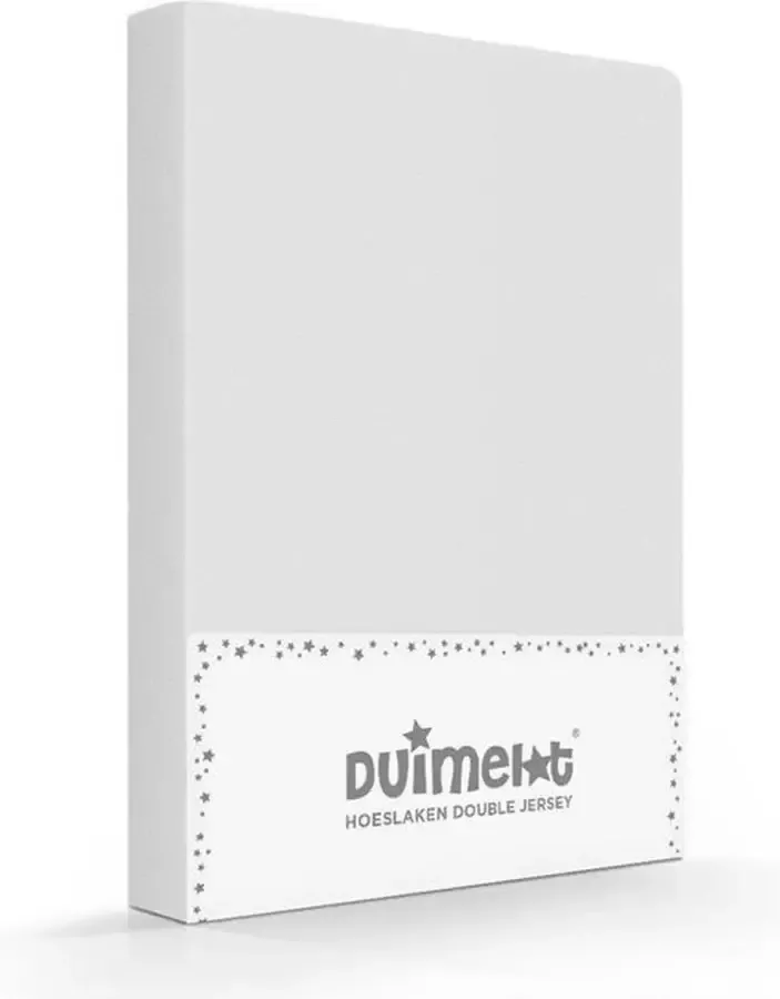 Duimelot Romanette 100% Luxe Katoen Kinder Hoeslaken Ledikant (60x120 cm) Grijs
