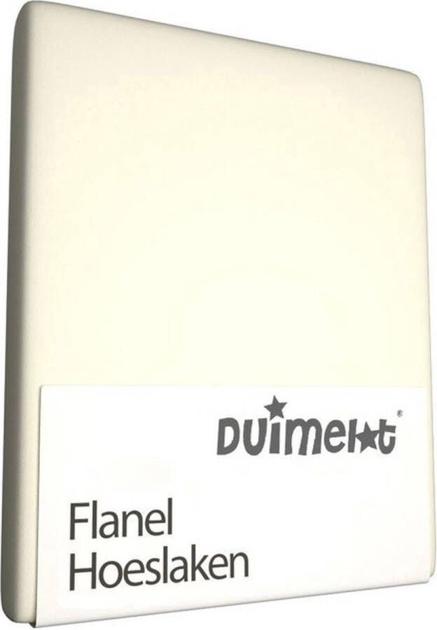 Duimelot Romanette warme flanel kinder hoeslaken Ledikant (60x120 cm) ivoor