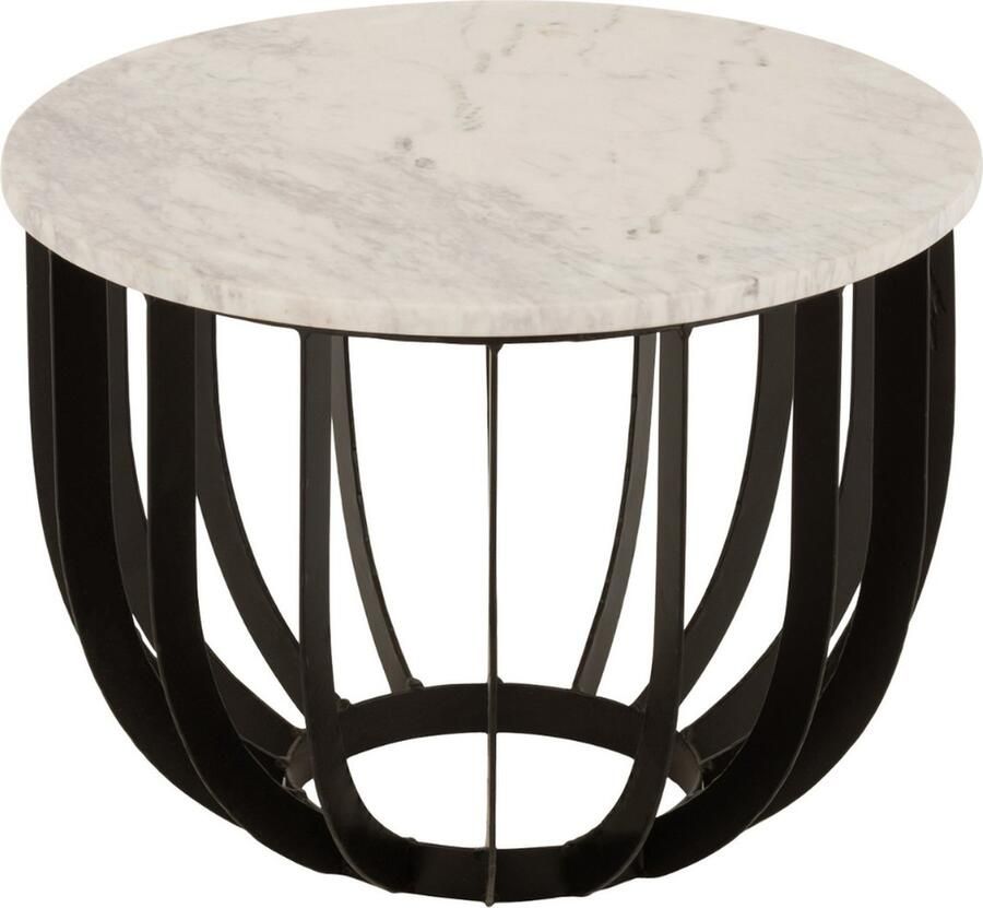 Dulaire Bijzettafel Marmer Wit Rond Ø 50 cm
