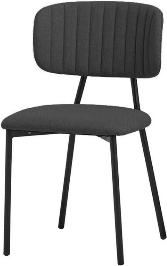 Dulaire Eetkamerstoel Scandinavisch Antraciet Stof