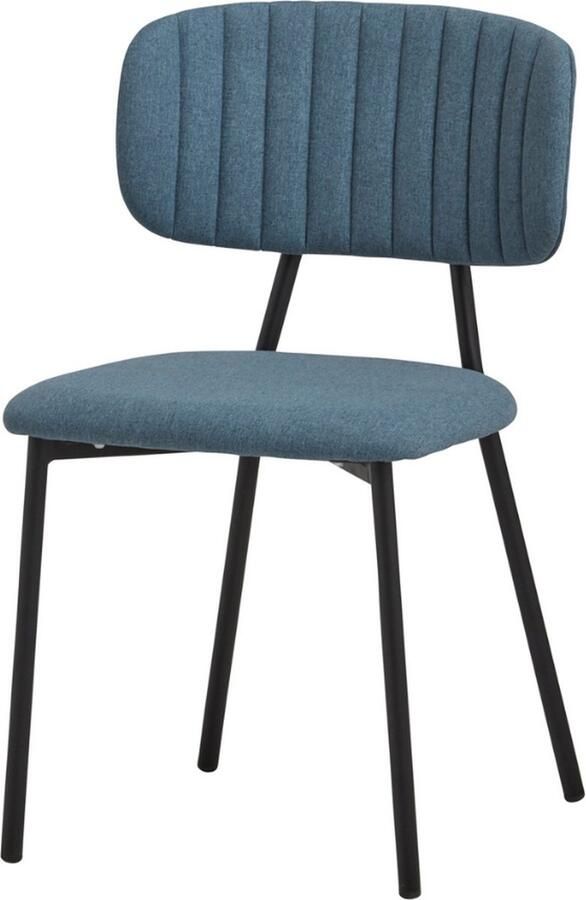 Dulaire Eetkamerstoel Scandinavisch Blauw Stof