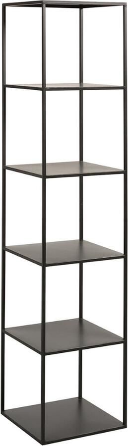 Dulaire Open Kast Metaal Zwart Vierkant