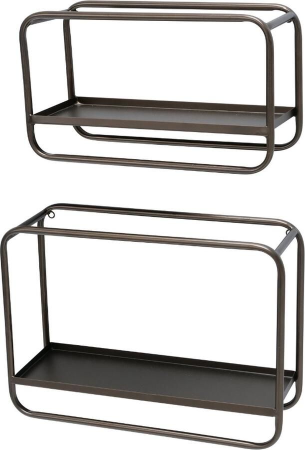 Dulaire Smal Muur Wandrek Metaal set van 2
