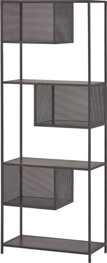 Dulaire Wandkast Rek Zwart Metaal 188 cm