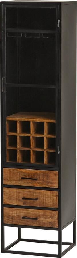 Dulaire Wijnkast Industrieel Zwart