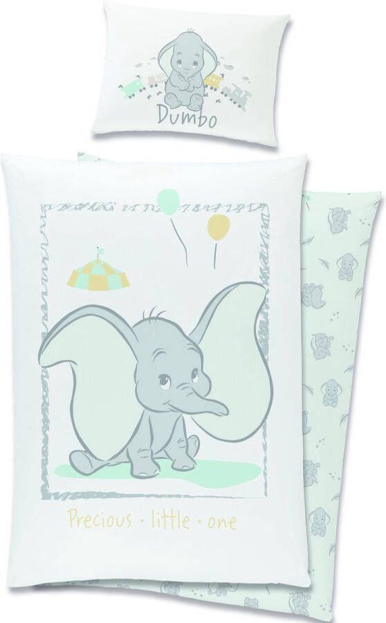 Dumbo Prachtig Disney baby dekbedovertrek 100x135 (ledikant) 100% katoen hoogwaardig zacht en ademend huidvriendelijk ideaal voor de babykamer