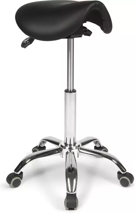 Dunimed Hoge ergonomische zadelkruk met kantelbare zitting Zwart