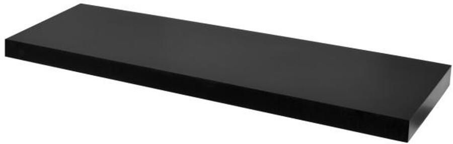 Duraline XL4 Floating Wall Shelf Black Lacquered MDF FSC 80 x 23.5 x 3.8