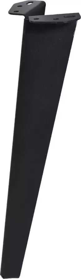 Duraline Meubelpoot Gevouwen Staal 40cm Mat Zwart 4pp