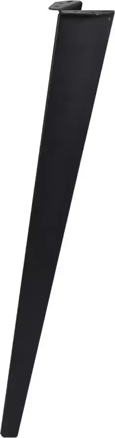 Duraline Meubelpoot Gevouwen Staal 72cm Mat Zwart 4pp