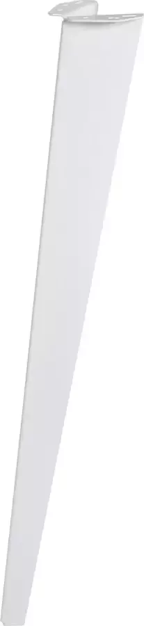 Duraline Meubelpoot Gevouwen Staal 72cm Wit 4pp