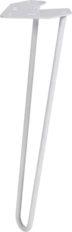 Duraline Meubelpoot Hairpin-poot Staal 40cm Wit 4pp
