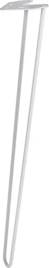 Duraline Meubelpoot Hairpin-poot Staal 72cm Wit 4pp