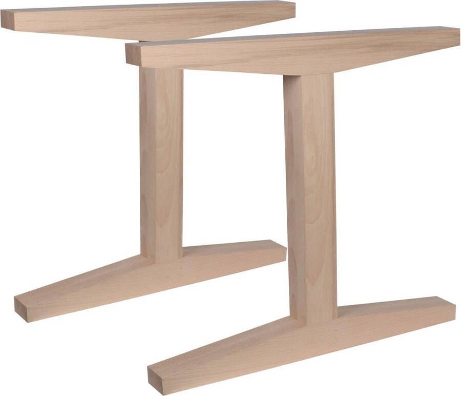 Duraline Meubelpoot I-Vorm Hout 8x78x72cm Set van 2 Beuken met FSC Keurmerk