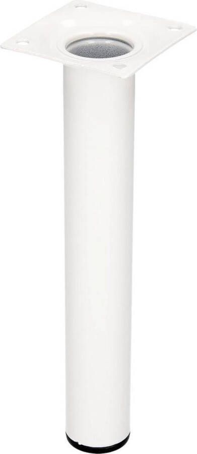 Duraline Meubelpoot Rond Wit Staal Ø3x20cm 4pp