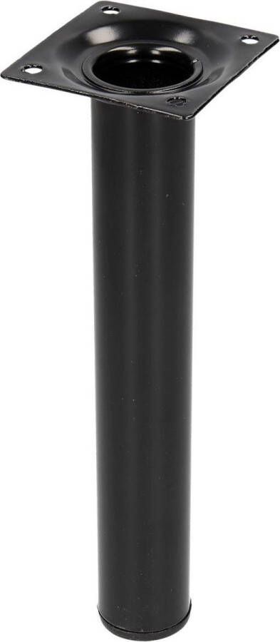 Duraline Meubelpoot Rond Zwart Staal Ø3x20cm 4pp
