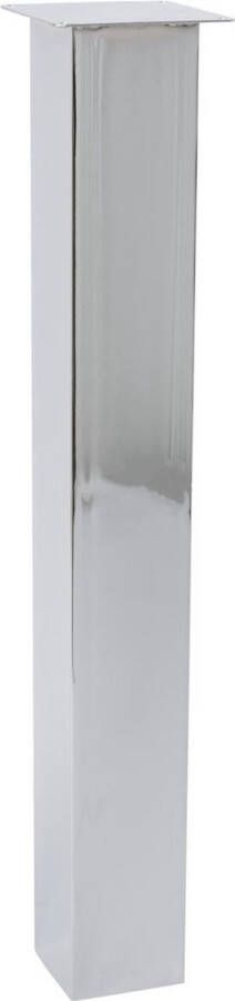 Duraline Meubelpoot Vierkant Chroom Staal 9x9x72cm 2pp