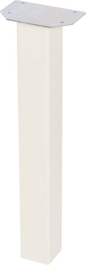 Duraline Meubelpoot Vierkant Wit Hout met FSC Keurmerk 5 5x5 5x42cm