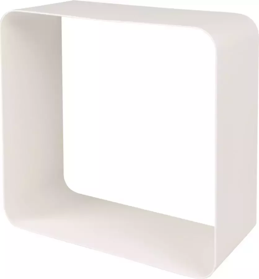 Leen Bakker Wandkubus Duraline Steel wit 28x28x12 cm - Foto 1