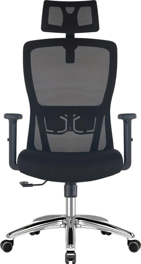 Durrafy Bureaustoel Ergonomische Bureaustoel Bureaustoelen voor Volwassenen Met Verstelbare Lendensteun Hoofdsteun & Armleuningen Hoge Rugleuning Schommel- en Kantelfunctie (90°-130°) Hoogteverstelling Geschikt voor Thuiswerk en Kantoor Zwart - Foto 3