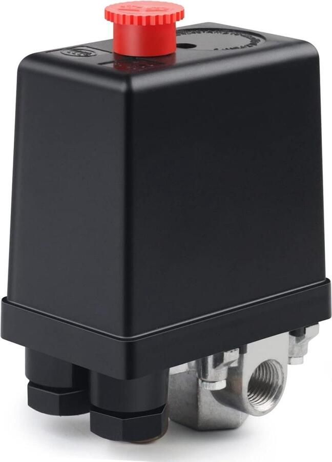 Dussdote 220V Luchtcompressor Drukschakelaar Automatische Drukschakelaar Compressorschakelaar Snelontlastklep 4 Poorten