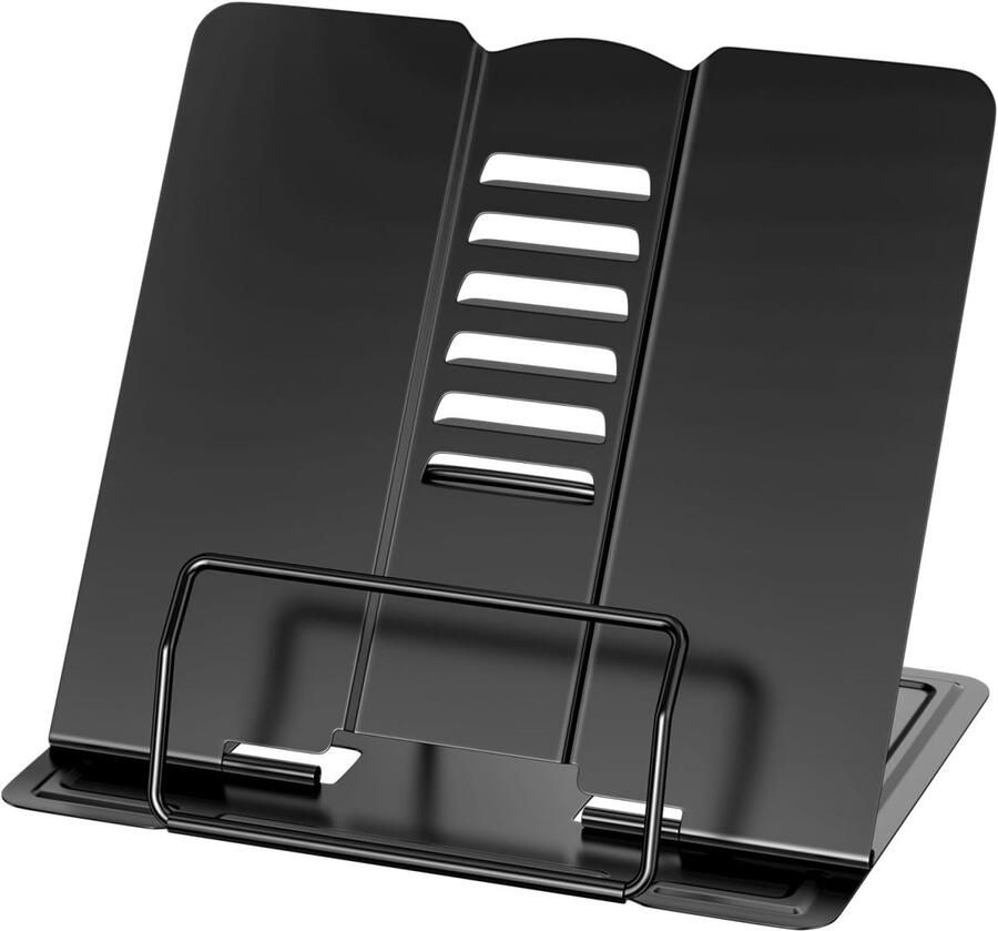 Dussdote Boekenplank Leesplank Kookboekplank Metalen boekenplank Geschikt voor bureau podium studeerkamer slaapkamer school Zwart