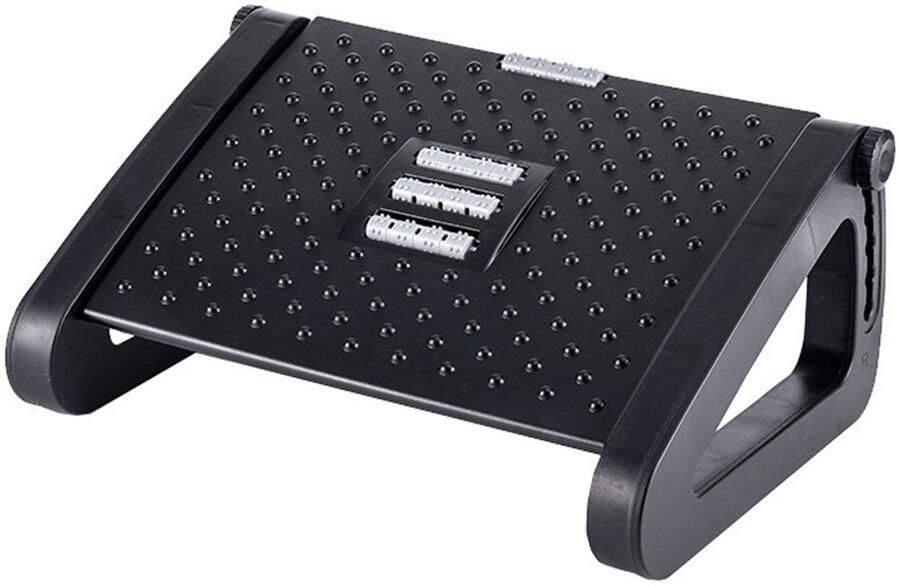 Dussdote Comfortabele voetenbank voor op kantoor Kunststof kussen en massagepunten Geschikt voor kantoor en thuis Zwart