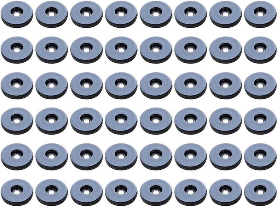 Dussdote Meubelbeschermers Schokbestendige meubelglijders Vloerrollers Vaste teflonrollen Ø19 mm Bescherm uw meubels stoelen en vloeren effectief 48 stuks