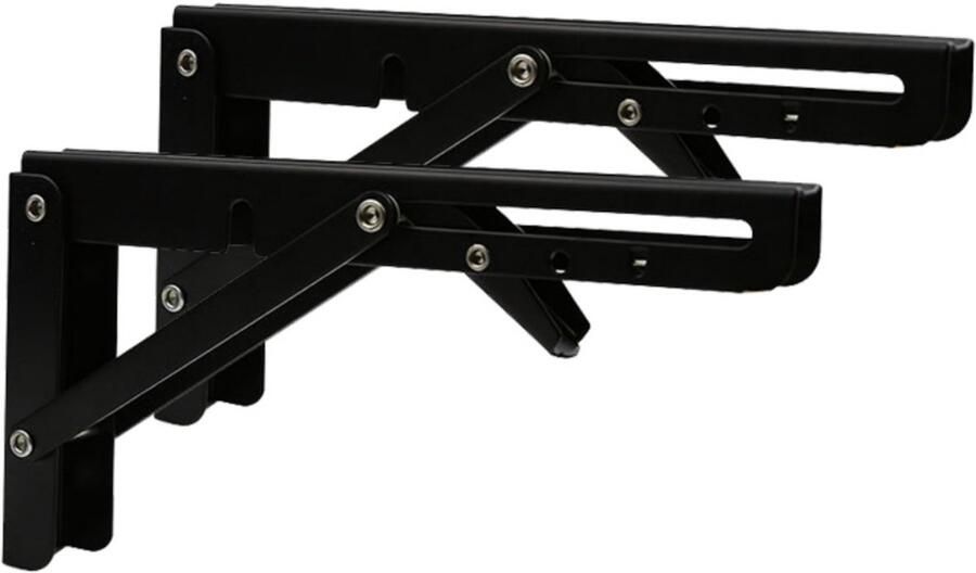 Dussdote Opklapbare beugel Plankdrager Plankbeugel Geschikt voor bureau klaptafel wandtafel Draagvermogen 50 kg 2 stuks