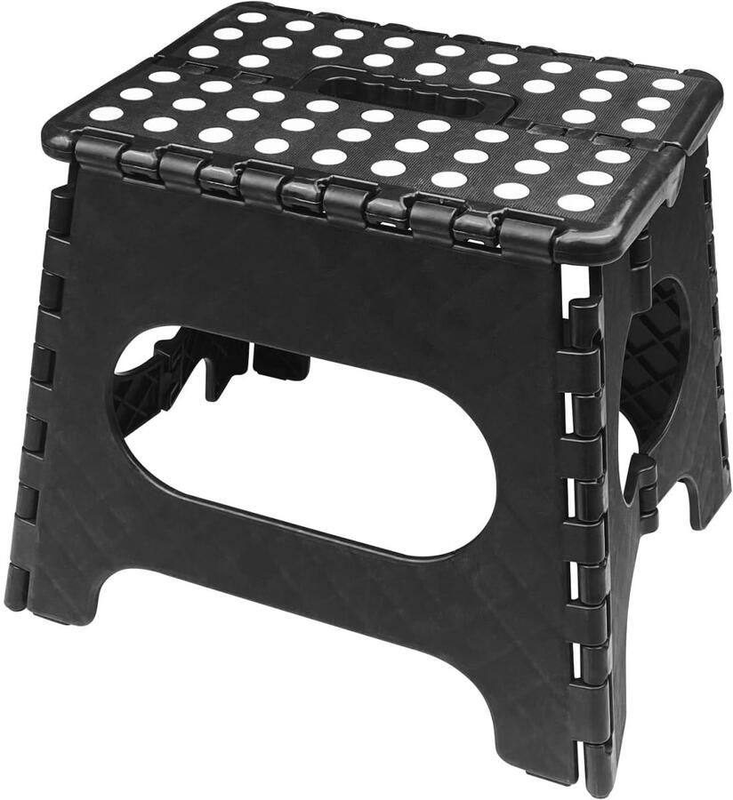 Dussdote Opvouwbare kruk Kunststof kruk Klein met antislipnoppen voor keuken badkamer slaapkamer tuin