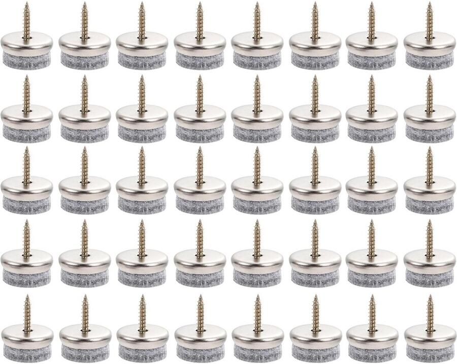 Dussdote Stoelbeschermers 22 mm vilten stoelpootbeschermers Vermindert krassen en lawaai Geschikt voor meubels en stoelen Gelamineerde parkettegels Grijs 40 stuks