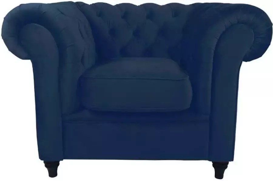 Dutch by HomingXL Fauteuil Giethoorn Kronos fluweel blauw 9 -1 08 mtr breed