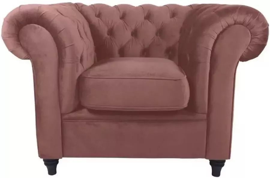 Dutch by HomingXL Fauteuil Giethoorn Kronos fluweel roze 29 1 08 mtr breed