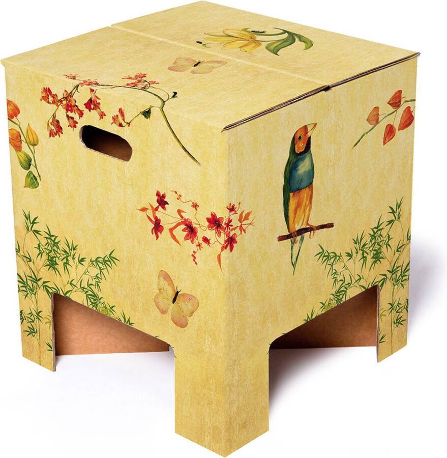 Dutch Design Brand Dutch Design Chair kartonnen krukje Japan- Bamboe Bloesem Japanese Blossom