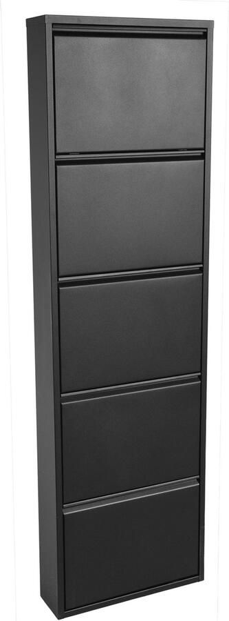 Dutch furniture Schoenenkast Met 5 Laden Mat Zwart