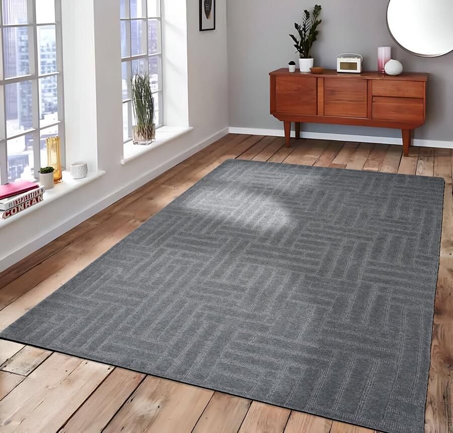 Dutch Lifestyle Atmore Wol Vloerkleed Donkergrijs