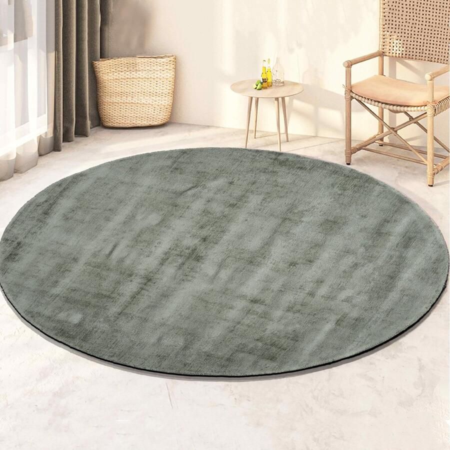 Dutch Lifestyle Milan Konig groen Viscose- Vloerkleed Groen