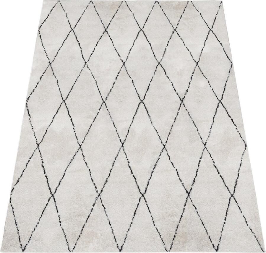 Dutch Lifestyle New Tribe C- Polyester Vloerkleed Zwart-wit