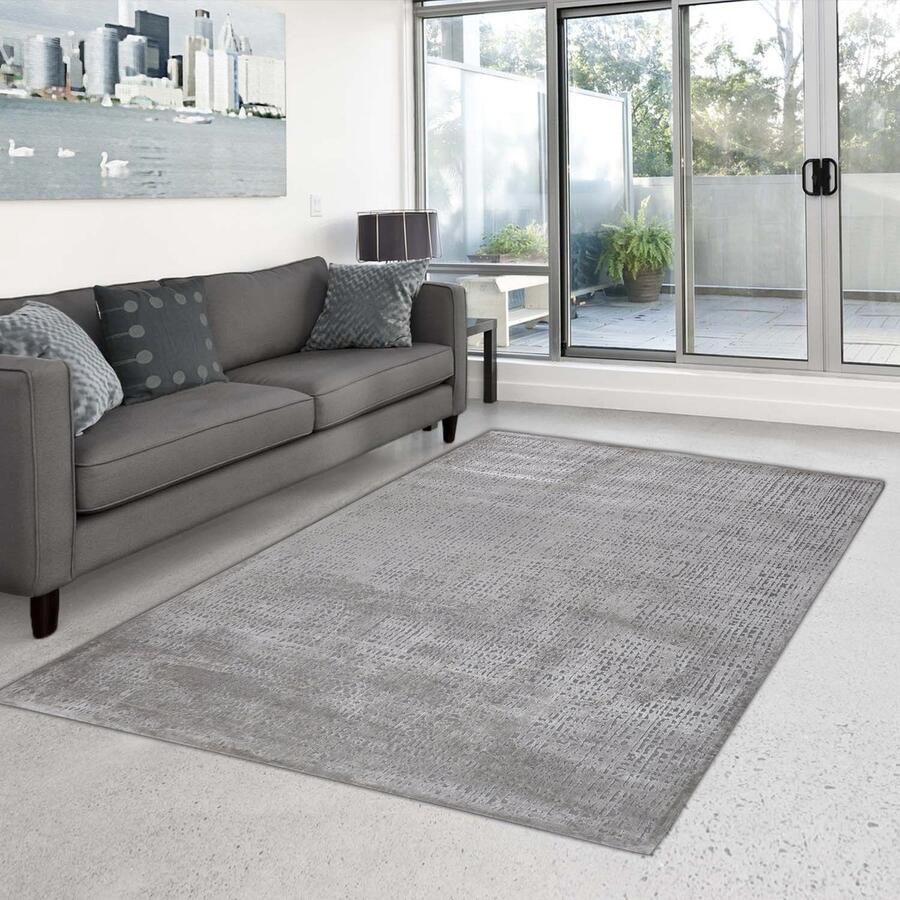 Dutch Lifestyle Verona Solide Synthetisch Vloerkleed 160x230 cm Grijs