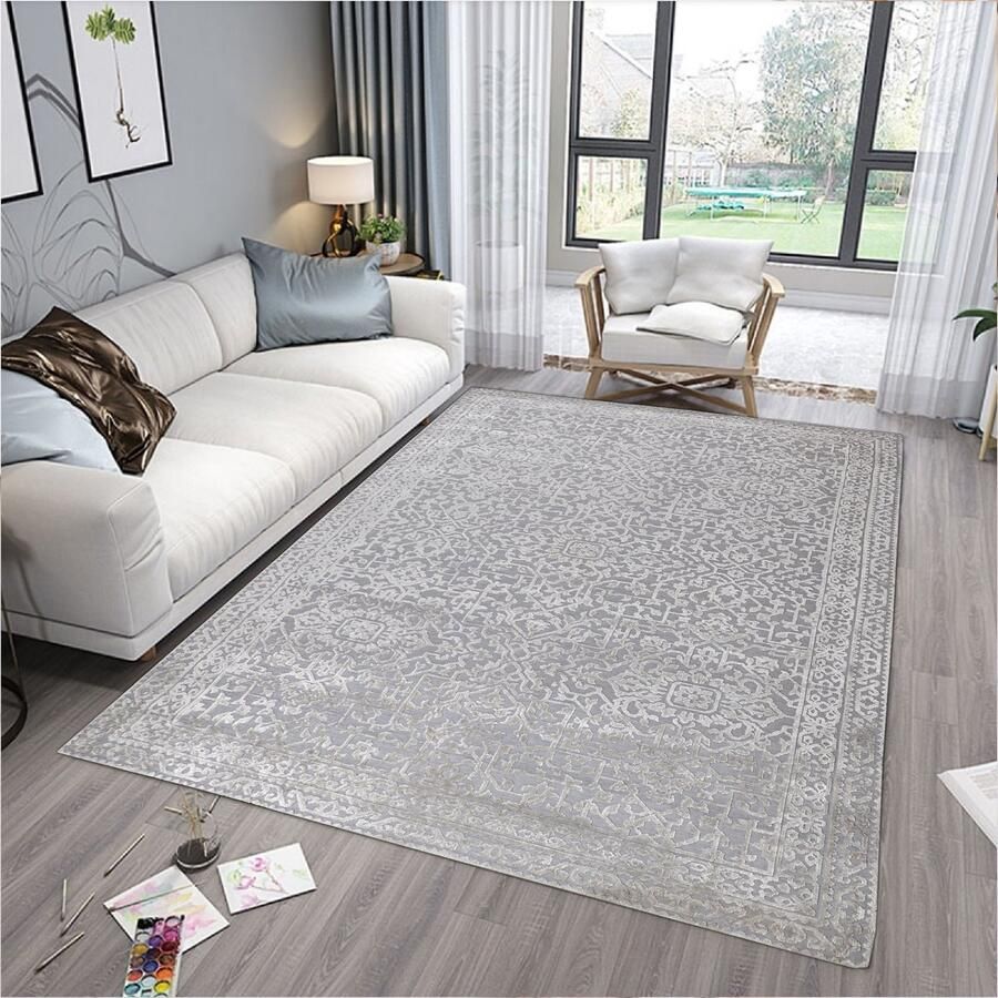 Dutch Lifestyle Vloerkleed Verona zilvergrijs 160x230cm