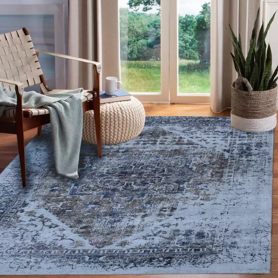 Dutch-lifestyle -Vloerkleed-Durban-Genial-230x160-cm-beige-en-blauw