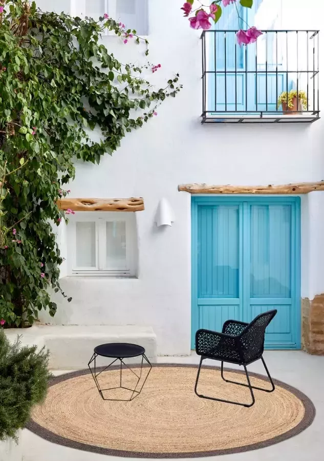 Dutch Lifestyle Jaipur Klassiek 3 Jute Vloerkleed 150x150 cm Beige