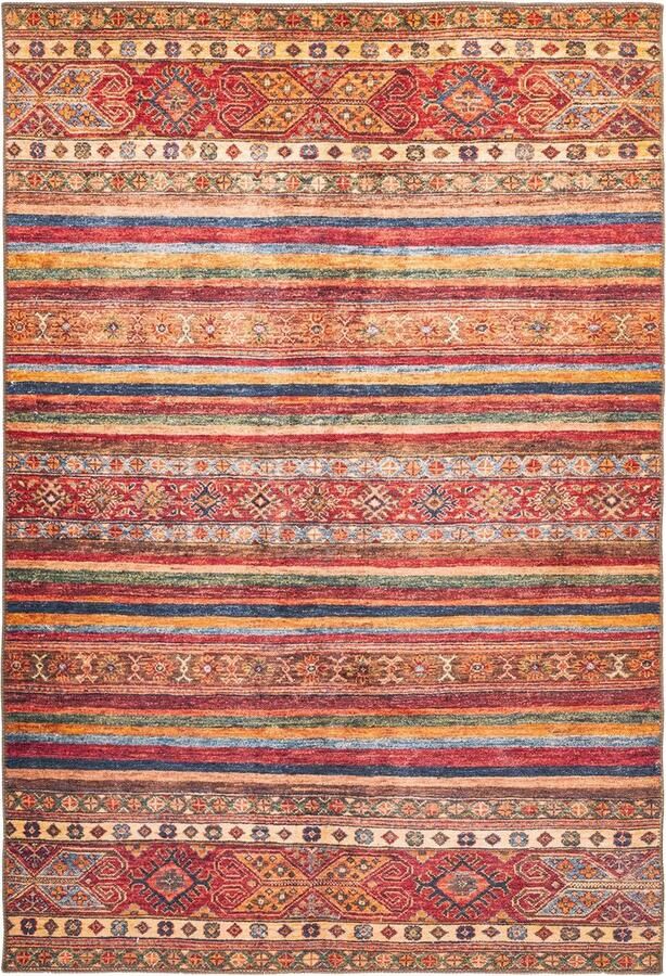 Dutch XXL Bohemian Vloerkleed Tapijt Faye Etnisch Multi Rood 110x180 cm