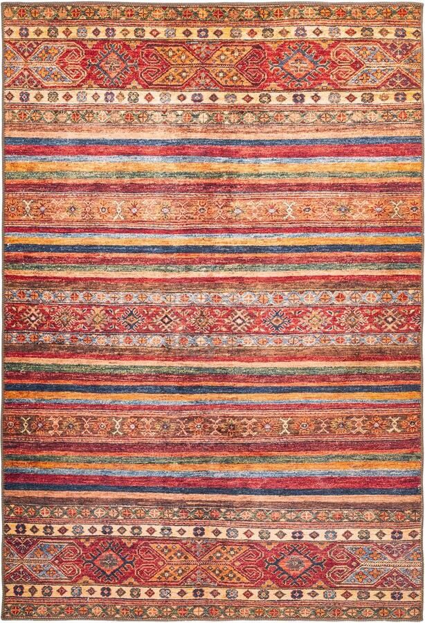 Dutch XXL Bohemian Vloerkleed Tapijt Faye Etnisch Multi Rood 150x230 cm