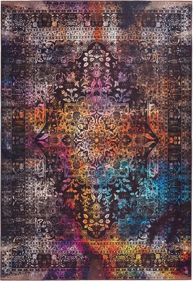 Dutch XXL Bohemian Vloerkleed Tapijt Galaxy Medaillon Multi Bruin 120x180 cm