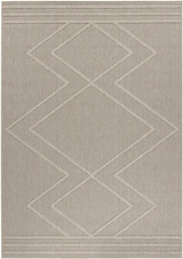 Dutch XXL Buitenkleed Patara Geometrisch Beige 120x170 cm Buitentapijt Tuintapijt