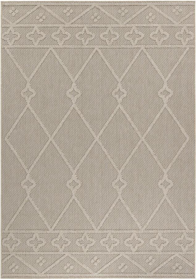 Dutch XXL Buitenkleed Patara Geometrisch Beige 240x340 cm Buitentapijt Tuintapijt