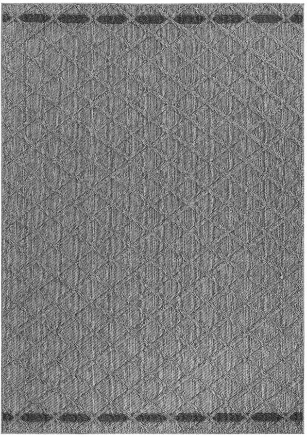 Dutch XXL Buitenkleed Patara Geometrisch Grijs 200x290 cm Buitentapijt Tuintapijt