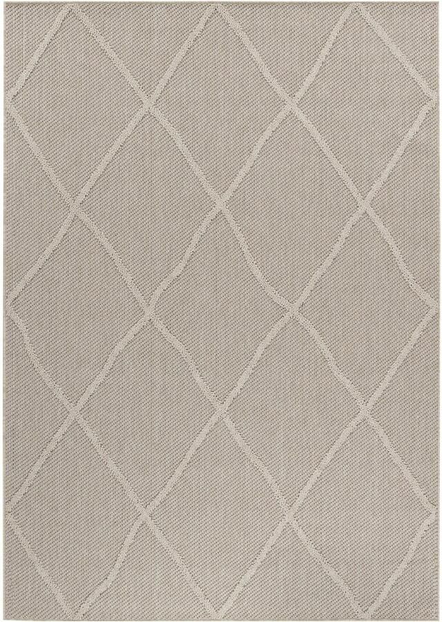 Dutch XXL Buitenkleed Patara Geometrisch Beige 240x340 cm Buitentapijt Tuintapijt
