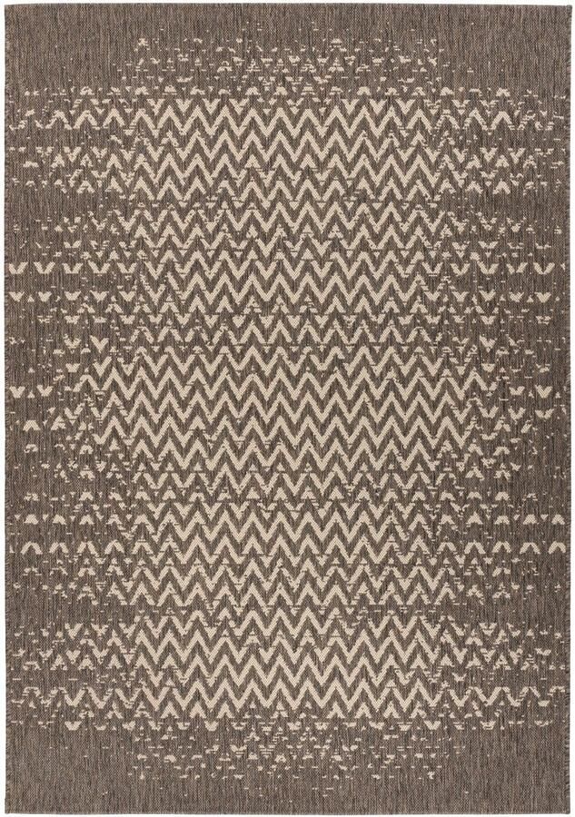 Dutch XXL Buitenkleed Splash Bruin Crème 120x170 cm Buitentapijt Tuintapijt